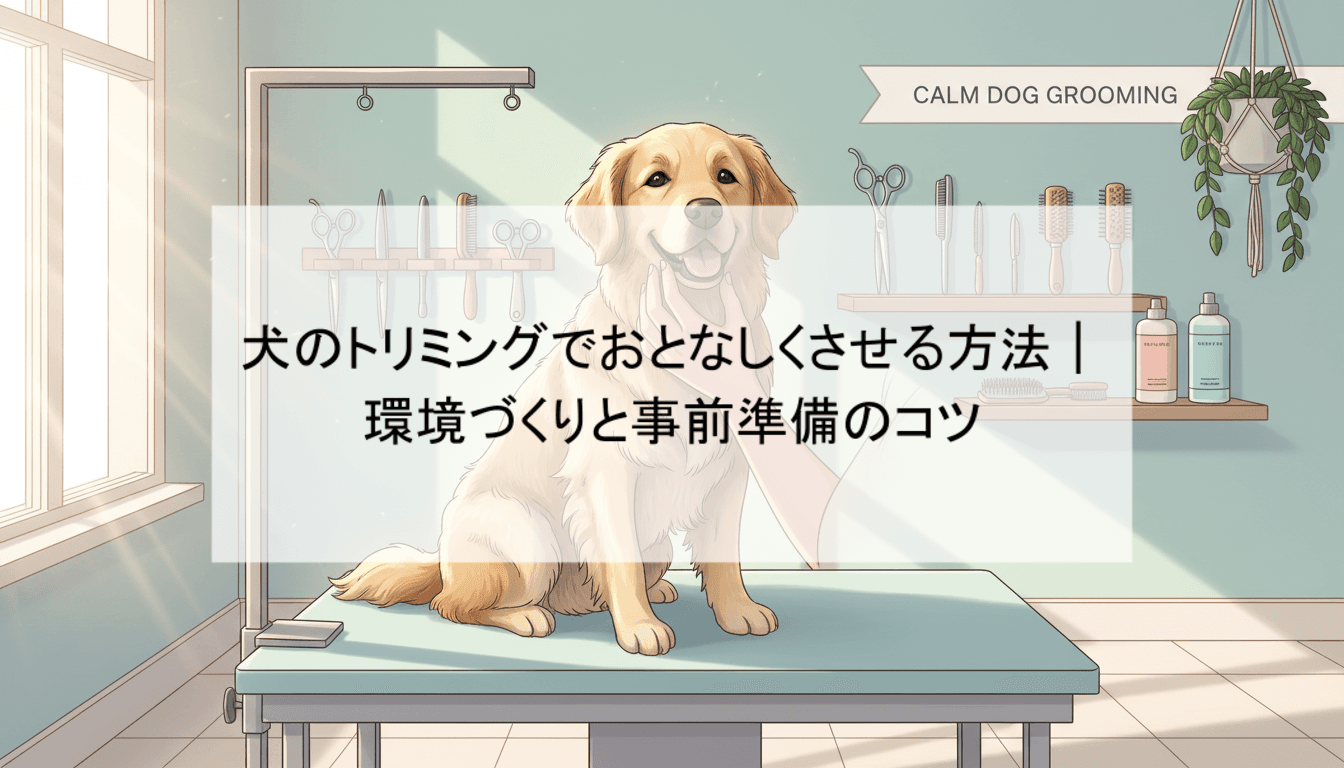 犬のトリミングでおとなしくさせる方法|環境づくりと事前準備のコツ