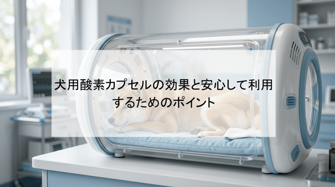 犬用酸素カプセルの効果と安心して利用するためのポイント