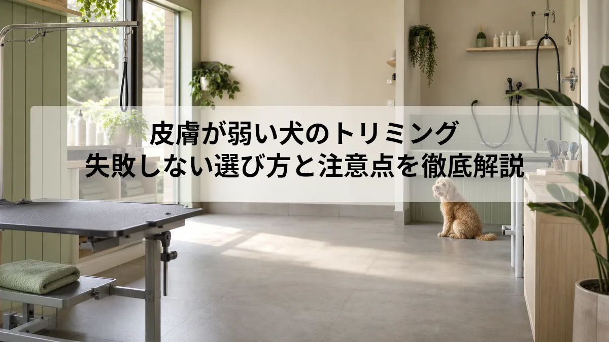 皮膚が弱い犬のトリミング|失敗しない選び方と注意点を徹底解説