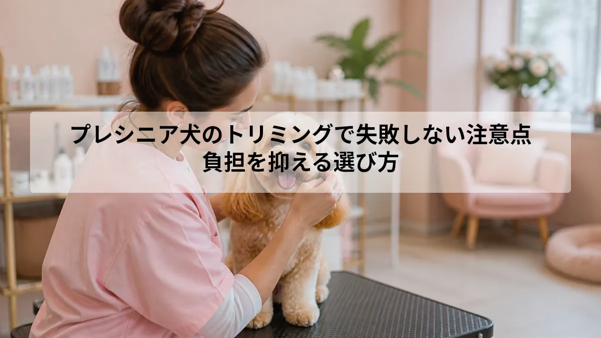 プレシニア犬のトリミングで失敗しない注意点|負担を抑える選び方
